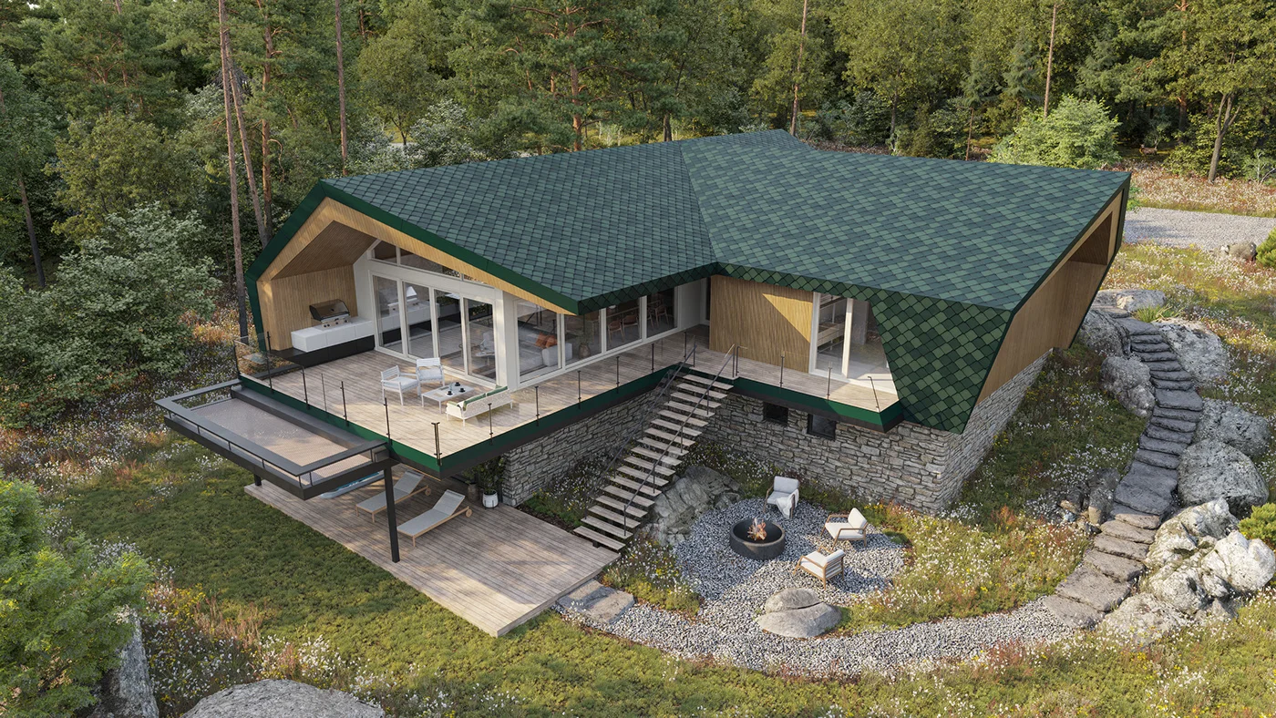 Best 3D Rendering Companies in Canada Photorealistic exterior 3D rendering of a Canadian residential project by Maverick Frame Studio