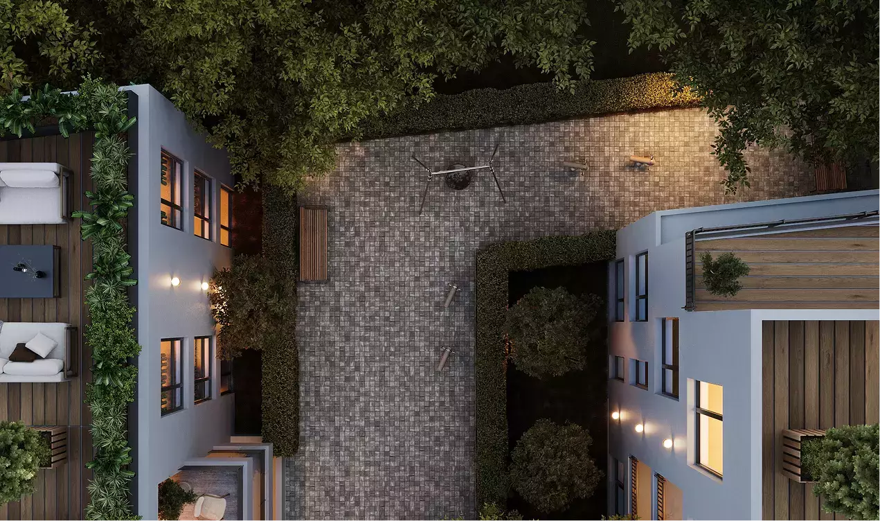 Mediterranean Architecture: Styles, Features & Examples Mediterranean residential courtyard with arches and stone paving as an open-air living room, 3D render