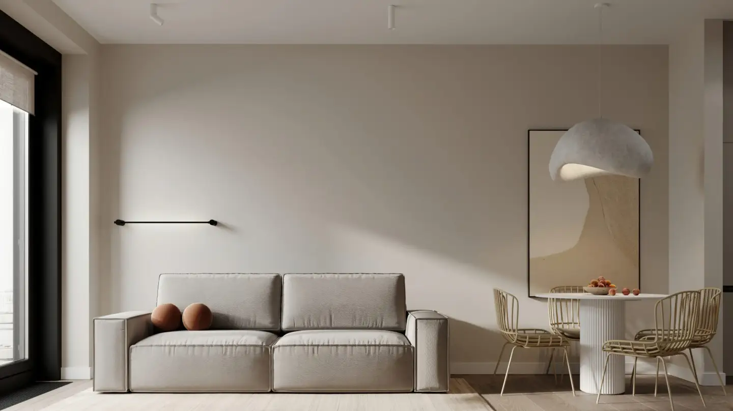Best 3D Rendering Companies in the Czech Republic Minimalist living-room 3D rendering by a Czech architectural visualisation studio.