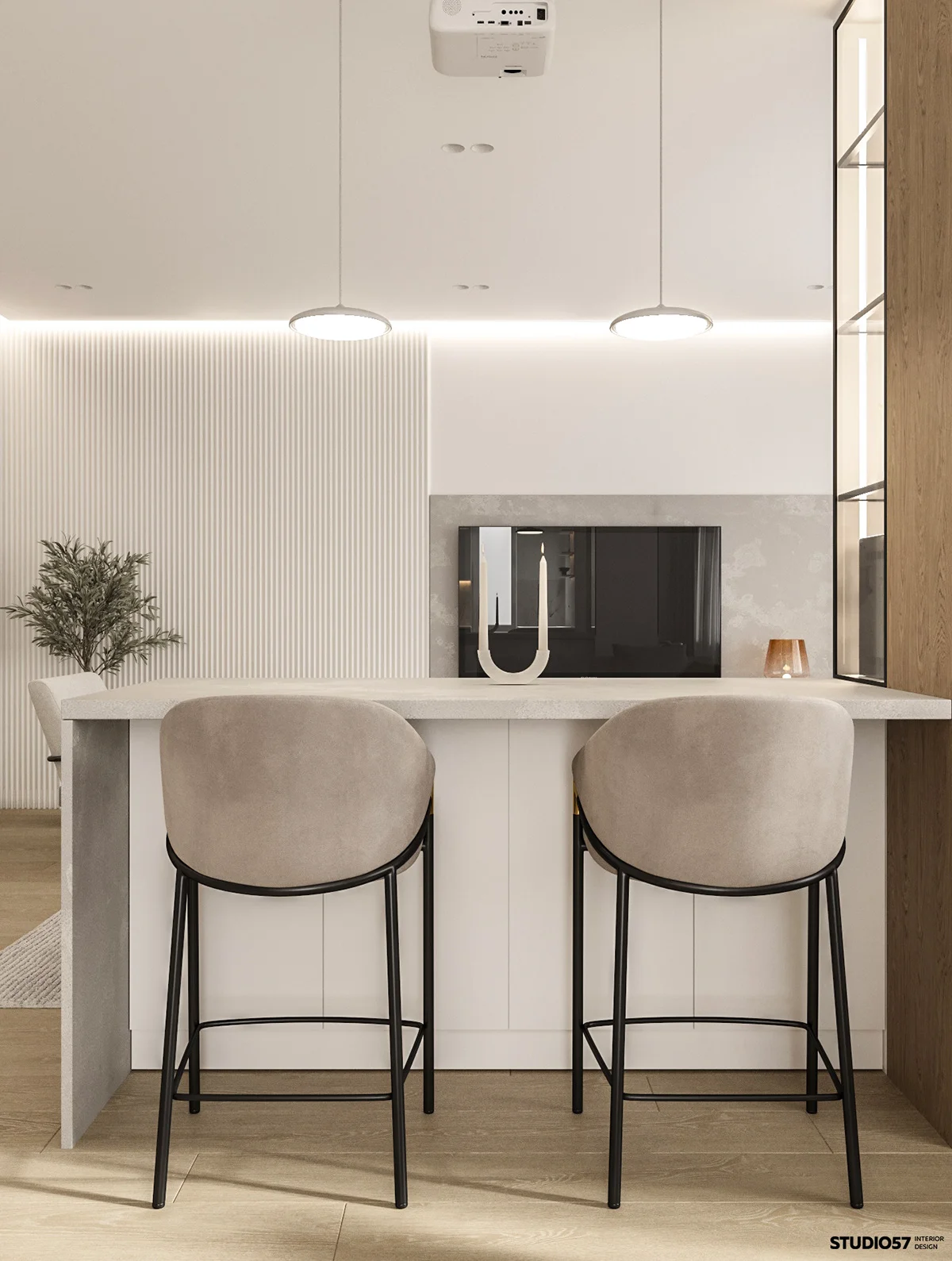 Best 3D Rendering Companies in Lithuania Photorealistic 3D interior rendering of a modern kitchen by a top Lithuania-serving visualization studio