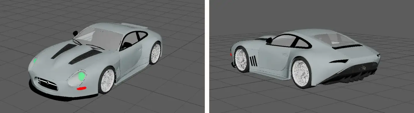 Creating A Custom 3D Car Model In Maya Base 3D car model in Maya showing early shape and proportions before detailing.