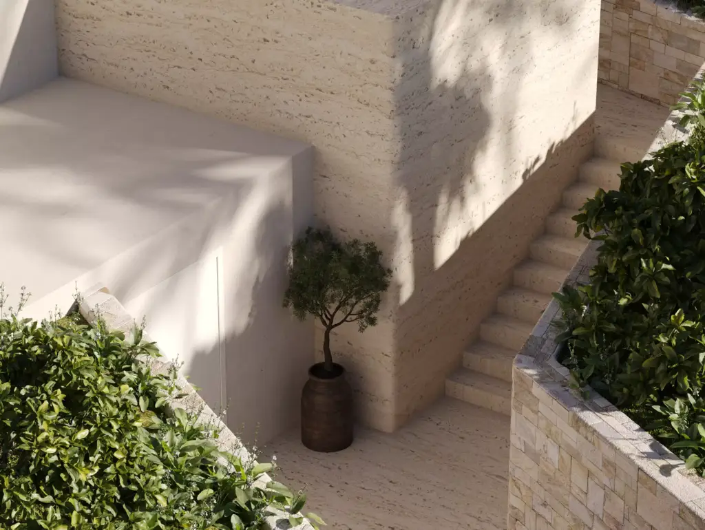 Sun-optimized luxury villa CGI render, architectural visualization by Maverick Frame Studio