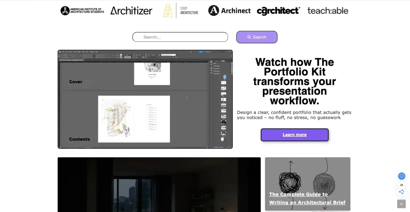 10 Best Architecture Blogs to Follow in 2026 Archisoup website with portfolio building and CAD software tutorials