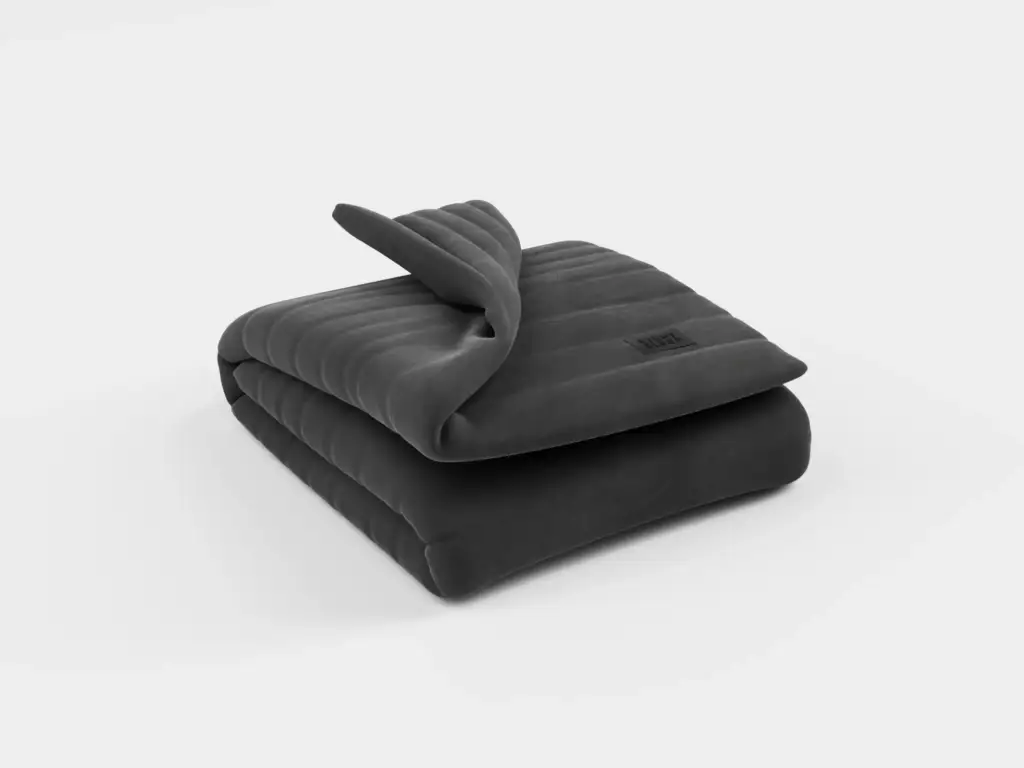 Eight Sleep bed CGI render with blanket and textile detail