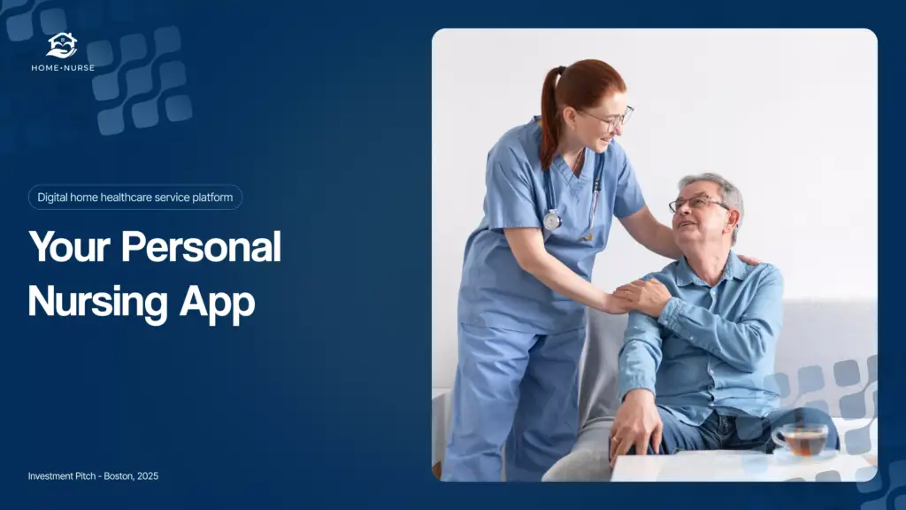 Hero visual of the personal nursing app design project