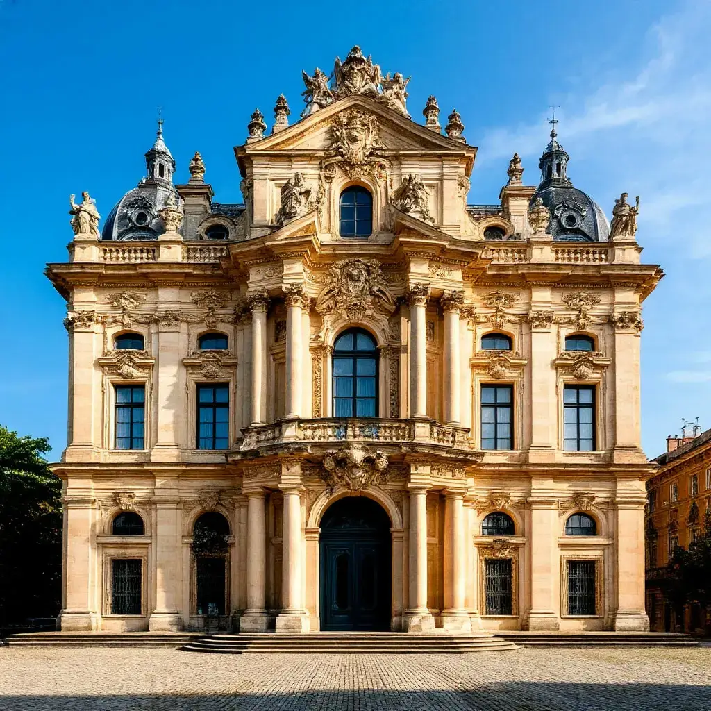 Estilos arquitectónicos: tipos, características y ejemplos Estilo arquitectónico barroco de un palacio con fachada ornamentada y curvas dinámicas