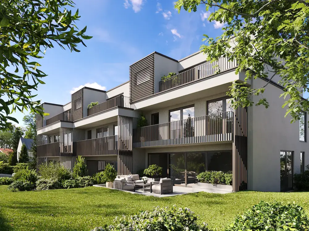Arquitectura sostenible: qué es, tipos y ejemplos Ejemplo de arquitectura sostenible: apartamentos con balcones ajardinados y zonas verdes