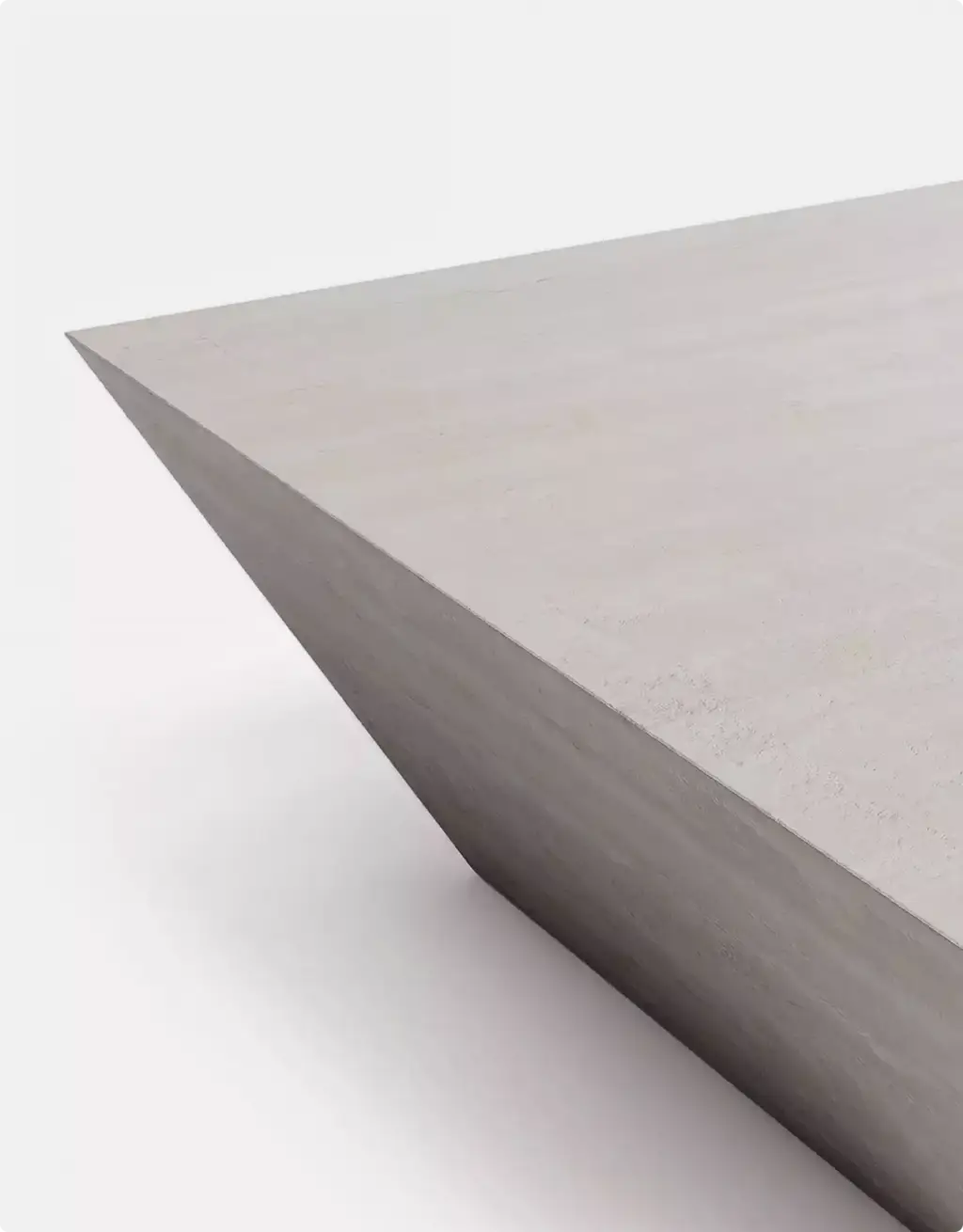 3D Furniture Rendering Portfolio geometric stone coffee table with angled edges