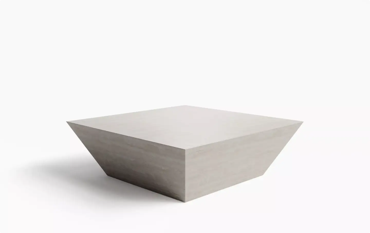 3D Model Requirements for Amazon, Wayfair and Shopify AR Minimalist stone coffee table render with clean low polygon silhouette
