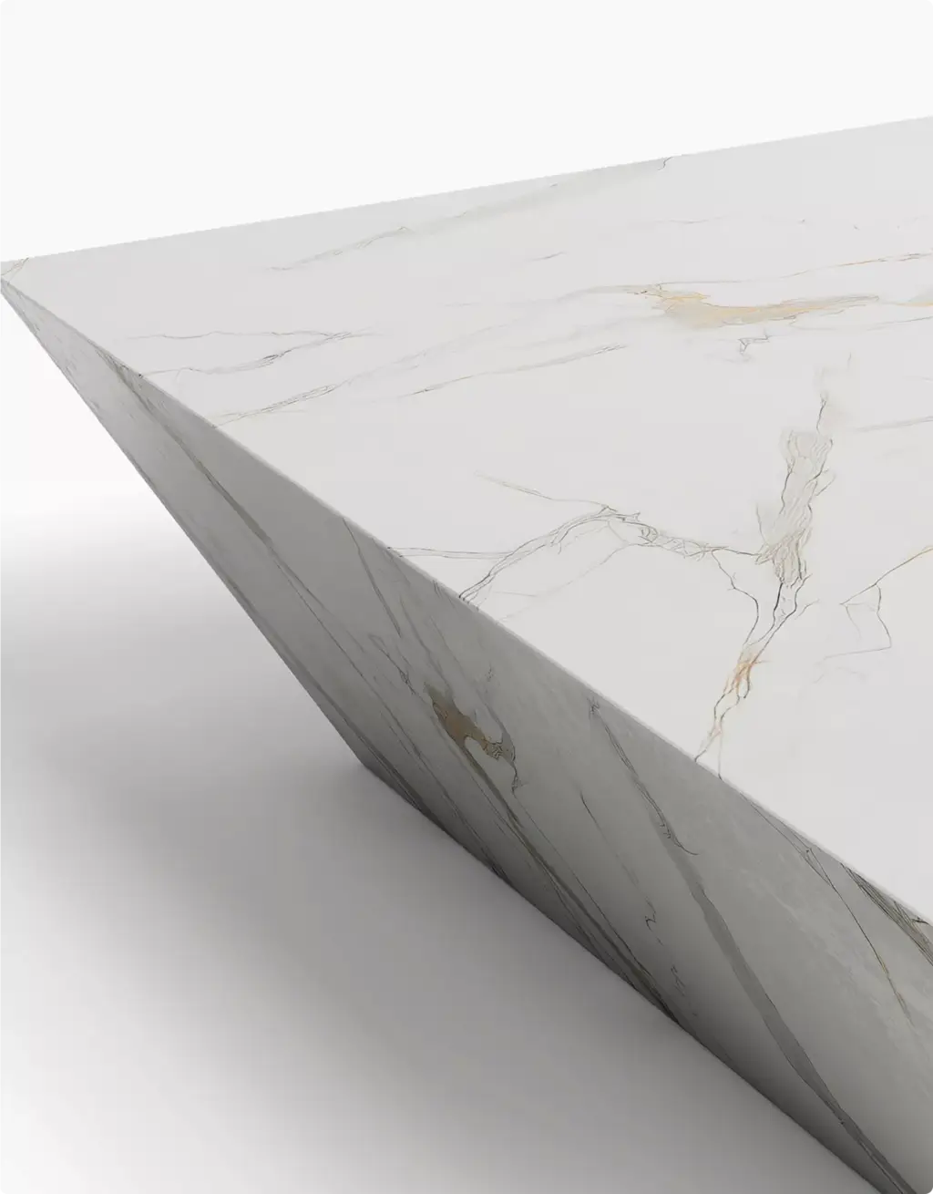3D Furniture Rendering Portfolio white marble coffee table with soft veining detail