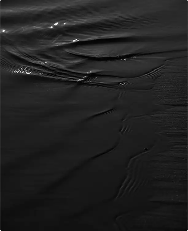 Dark liquid surface in 3D medical animation video on black background with smooth flowing texture