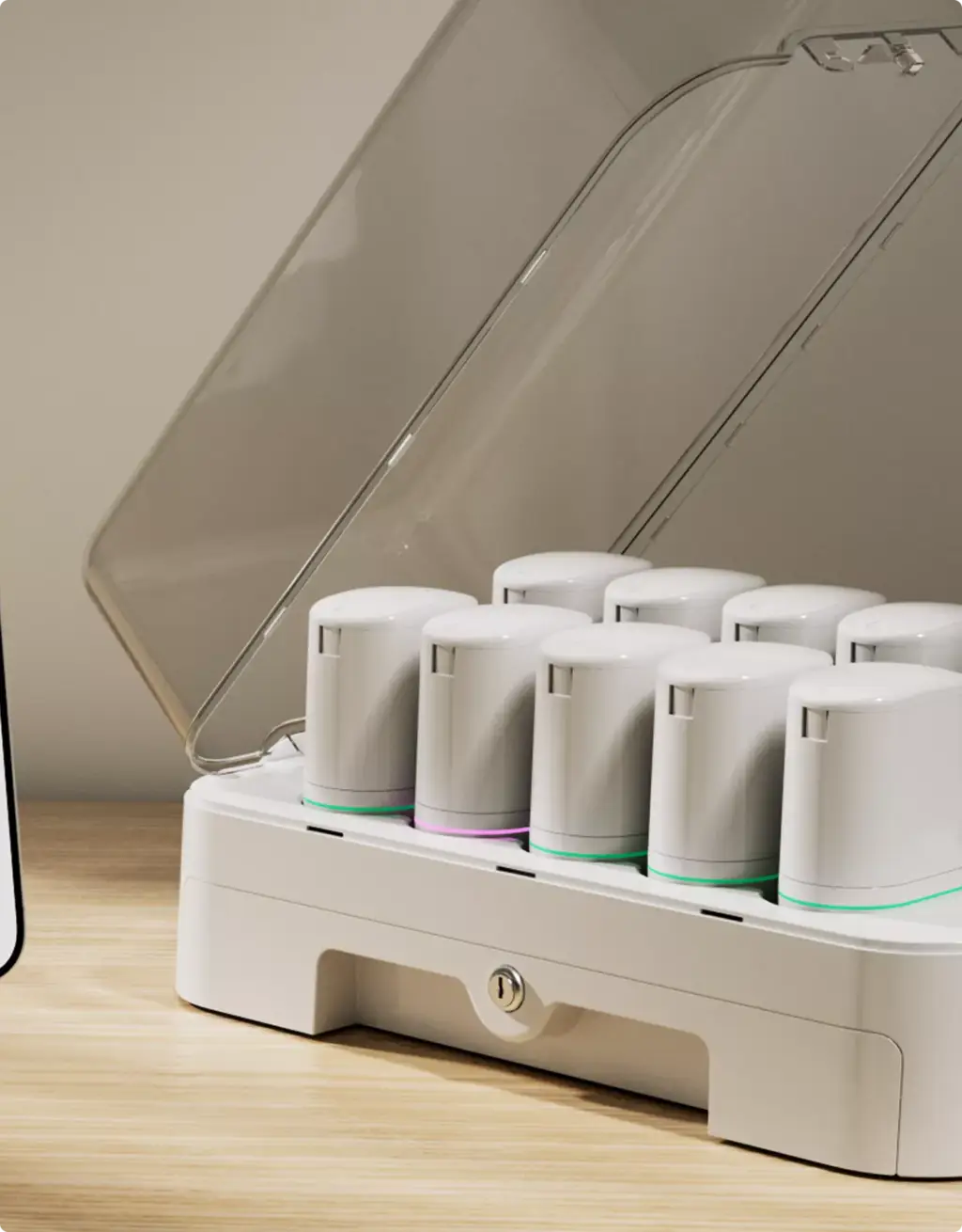 Charging dock with compact smart devices for 3D Product Animation Portfolio render