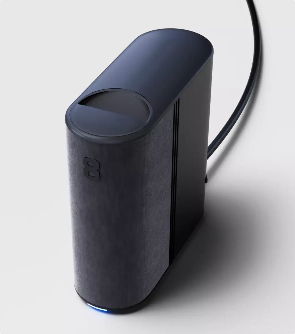 Top angle black device render with curved edges for 3D Product Modeling Portfolio