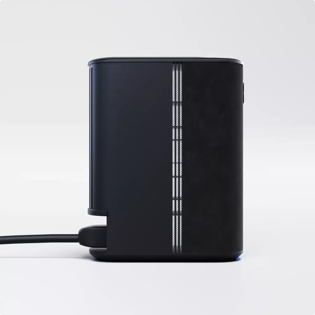 Side view black electronic device render for 3D Product Modeling Portfolio