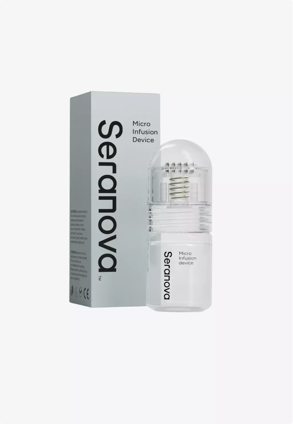 Seranova micro infusion device packaging render for 3D Product Modeling Portfolio
