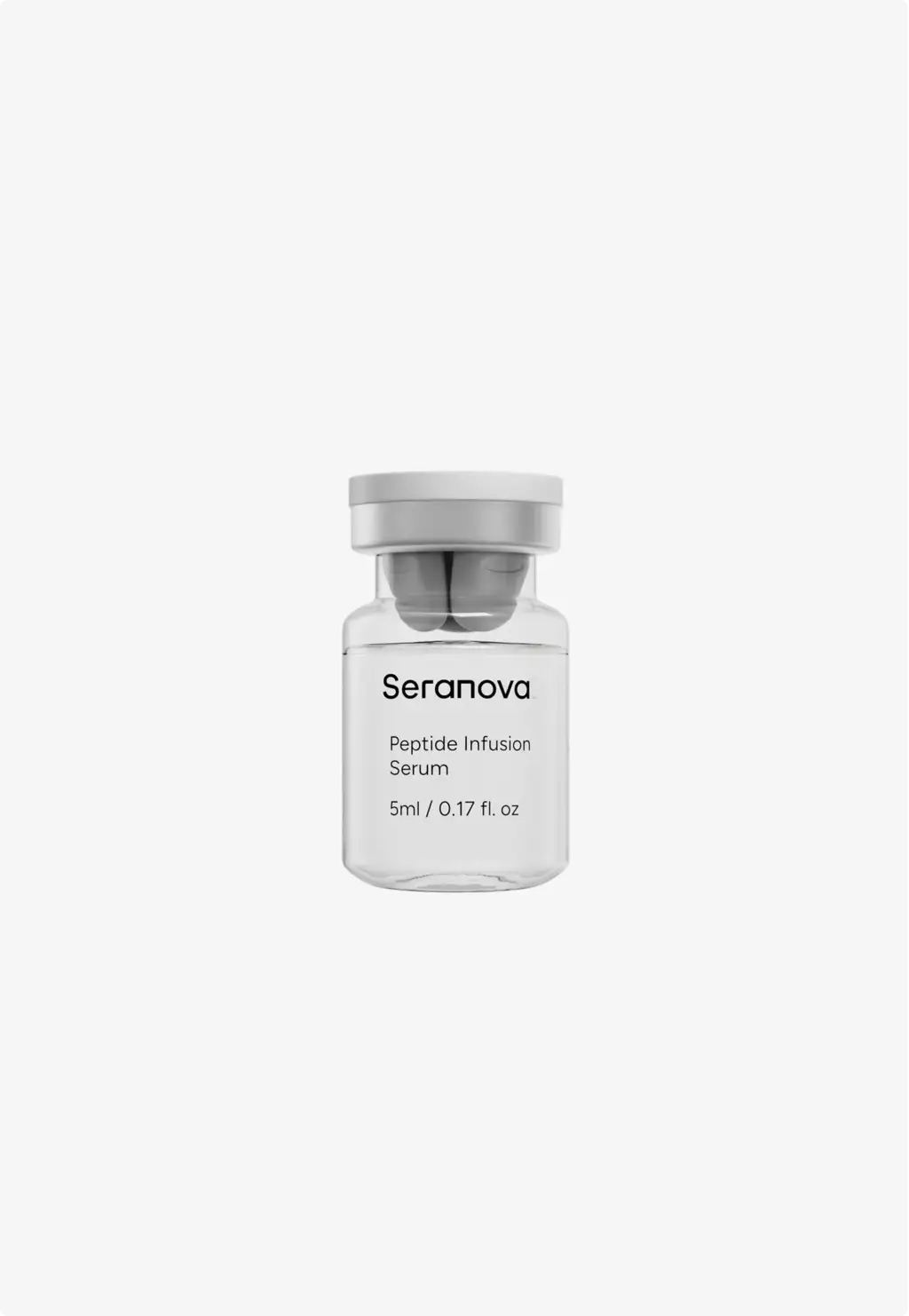Minimal serum vial render on gray background for 3D Product Modeling Portfolio