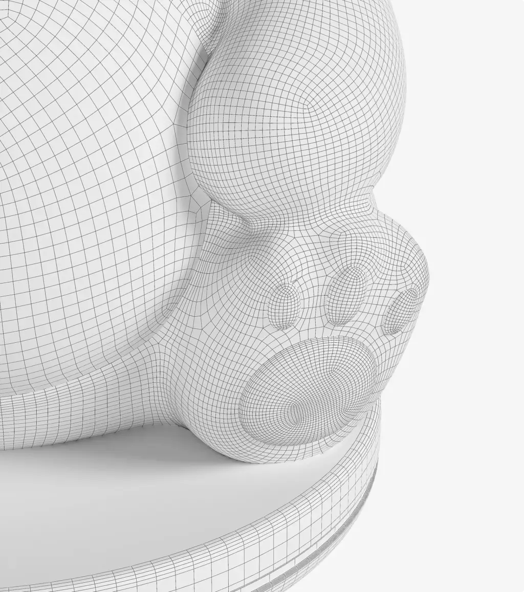 Wireframe bear paw model render for 3D Product Modeling Portfolio