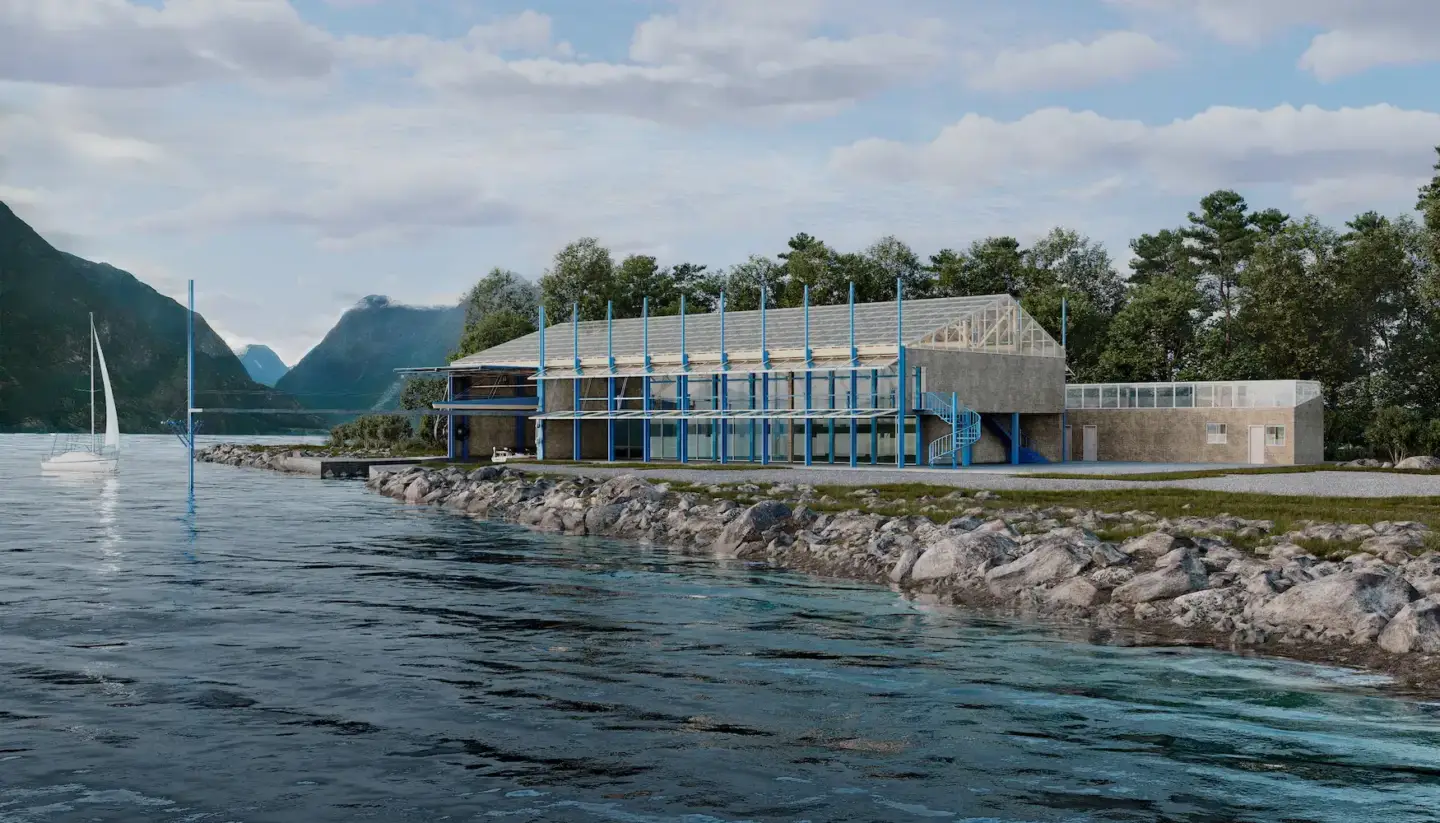 What Is Modular Housing? A Clear Definition and How It Works Contemporary prefabricated building on a waterfront site with large glazed facade