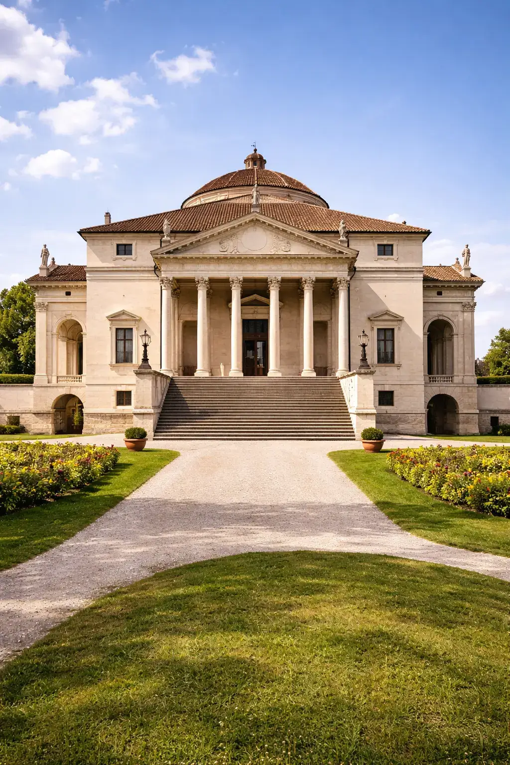 Renaissance Architecture: How Classical Order Shaped European Design Temple-front Renaissance villa with a tall portico, central steps, and a symmetrical facade