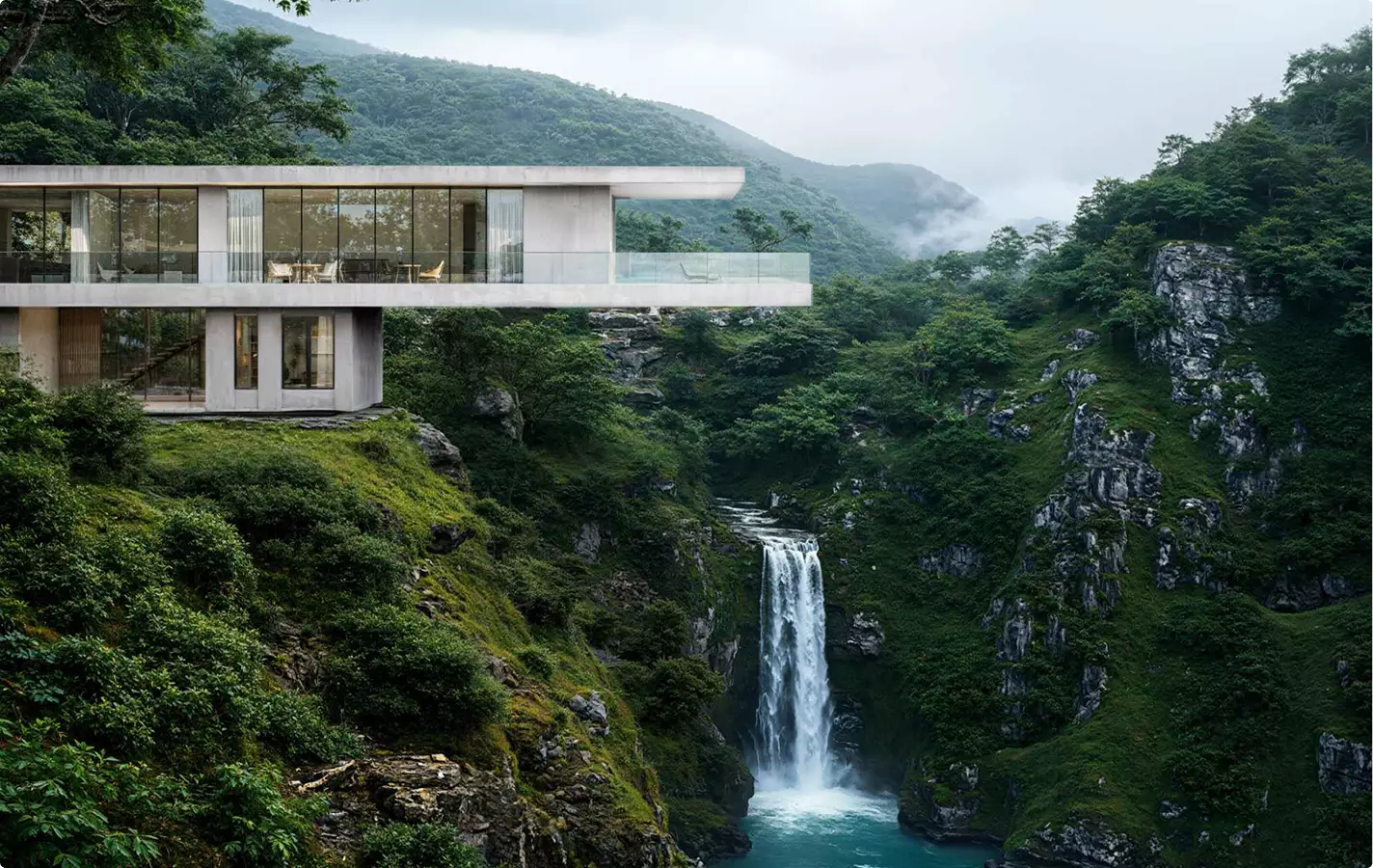 What Is Prairie Style Architecture? Modern Prairie-inspired house rendering with horizontal massing set into the landscape