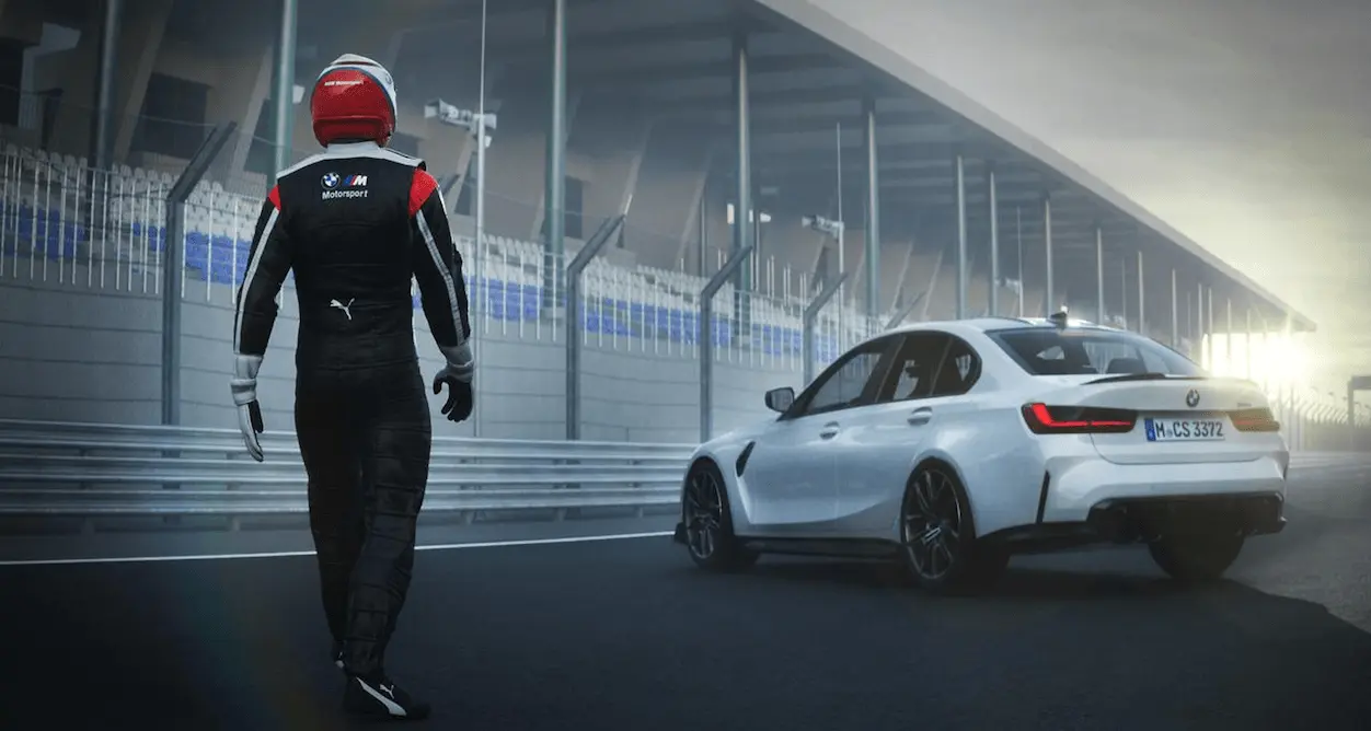 What Is 3D Gaussian Splatting? How It Works and Why It Matters Race driver walking toward a white BMW sedan on a track, gaussian splatting