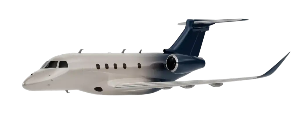 Gulfstream G450 design side view showing fuselage windows swept wing and rear mounted engines