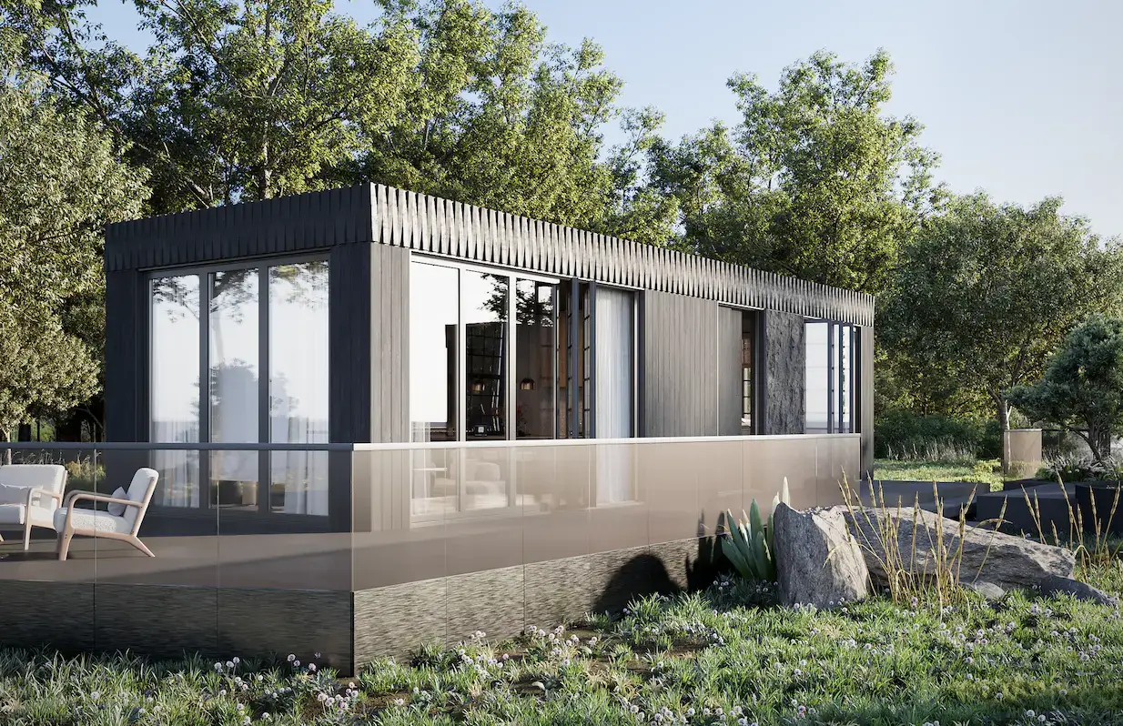 Outsourcing 3D Rendering: What It Really Costs and How to Choose a Studio Modern glass cabin in a wooded setting, outsourced 3D rendering