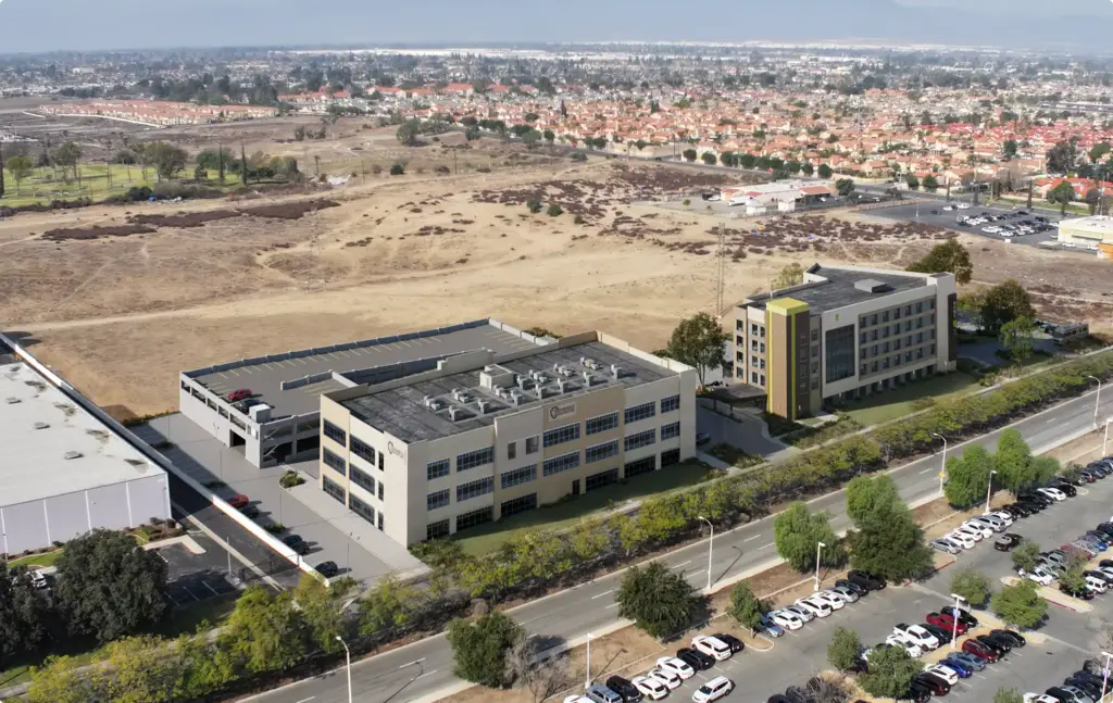 Commercial office complex with parking structure, Site Plan and Aerial Rendering Services
