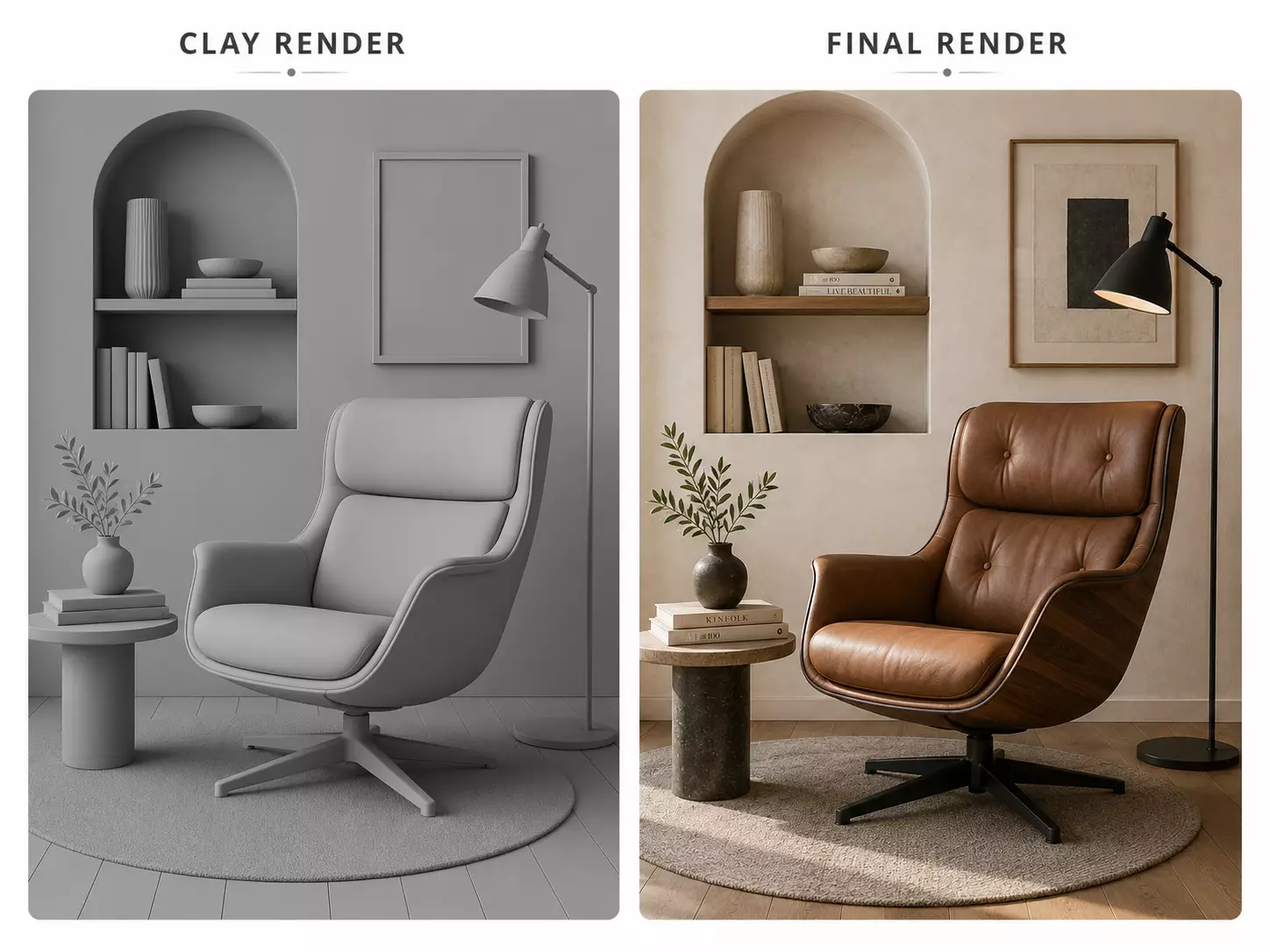 The Role of Post-Processing in Architectural Visualization Post-processing in architectural visualization: color correction and compositing stage in Photoshop