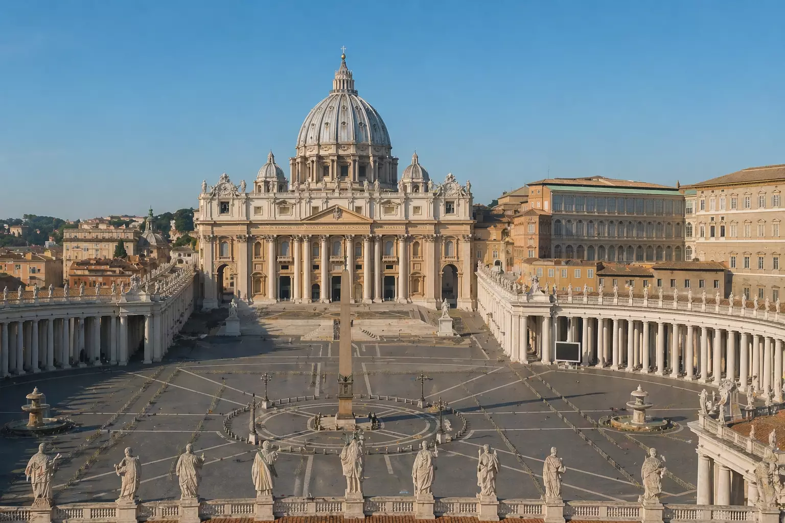 Baroque Architecture: Europe’s Boldest Expression of Power and Beauty Grand basilica with dome and colonnaded square, Baroque Architecture