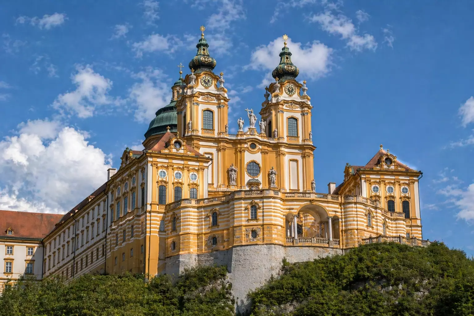 Baroque Architecture: Europe’s Boldest Expression of Power and Beauty Baroque church with colorful dome and twin towers in town, Baroque Architecture