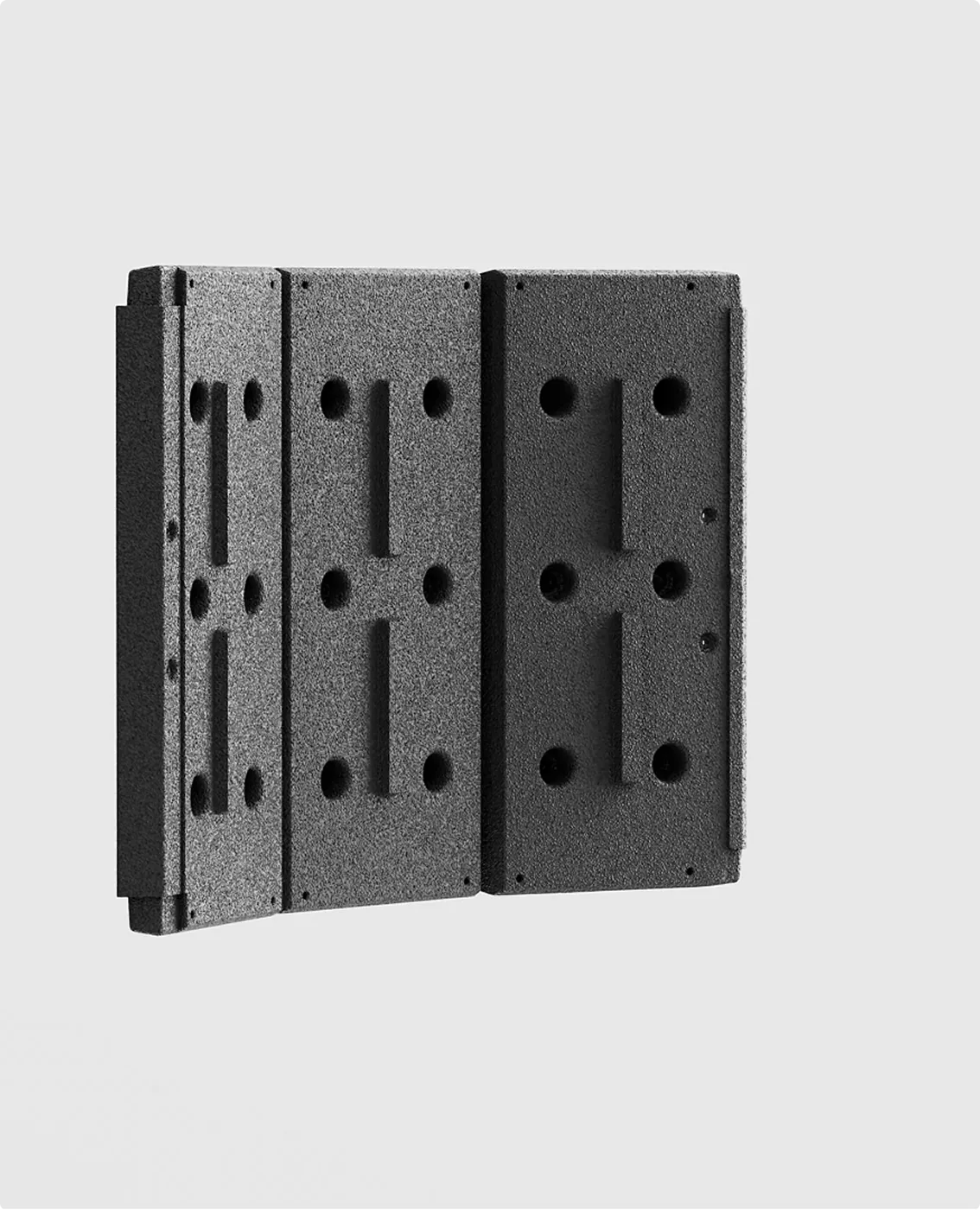 Durable modular airflow panels designed for a smart composting device with integrated ventilation openings and textured eco-friendly material.