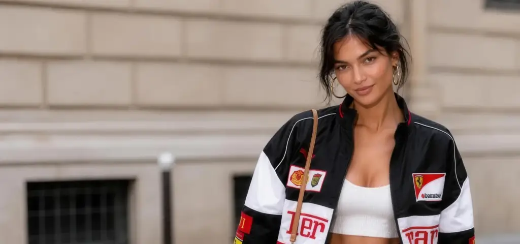 Photorealistic AI fashion model hero visual replacing a traditional photoshoot