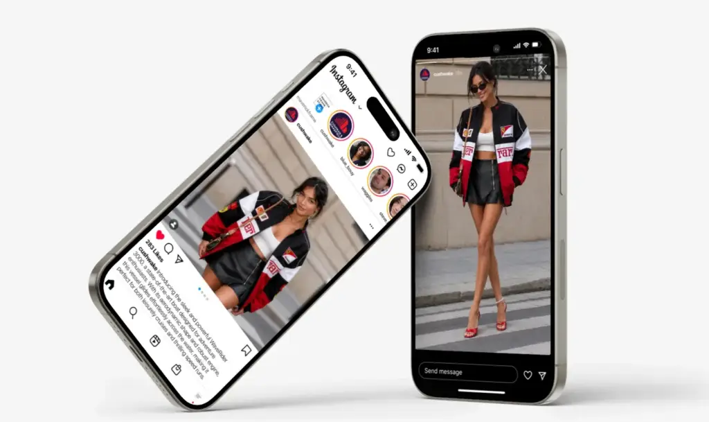 AI model visual used for marketing and ads