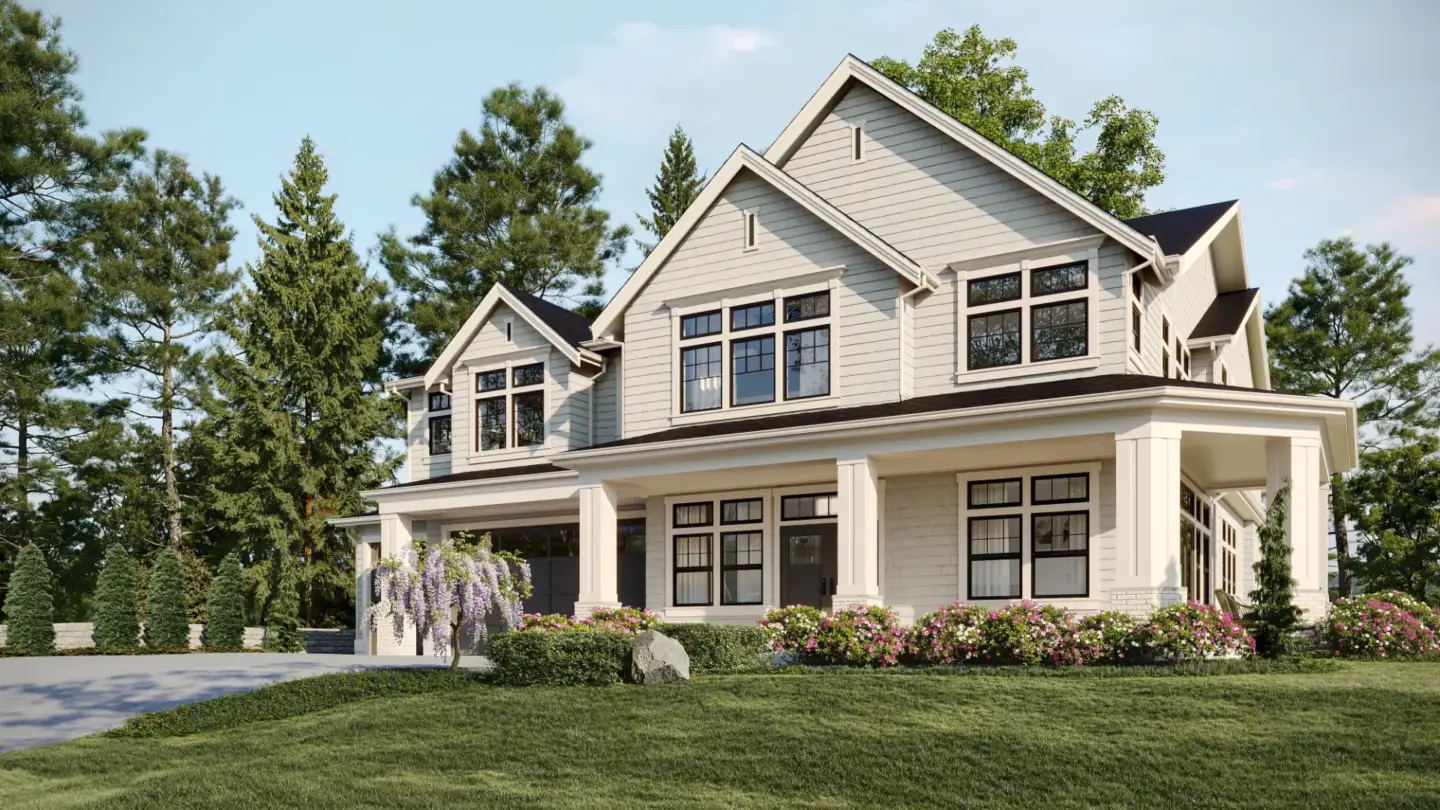 Photorealistic CGI of a suburban house for property developers, from our best real estate CGI companies guide.