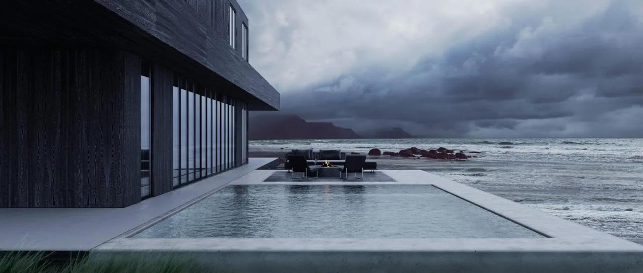 Villa architectural visualization project Coastal villa architectural rendering by Maverick Frame Studio
