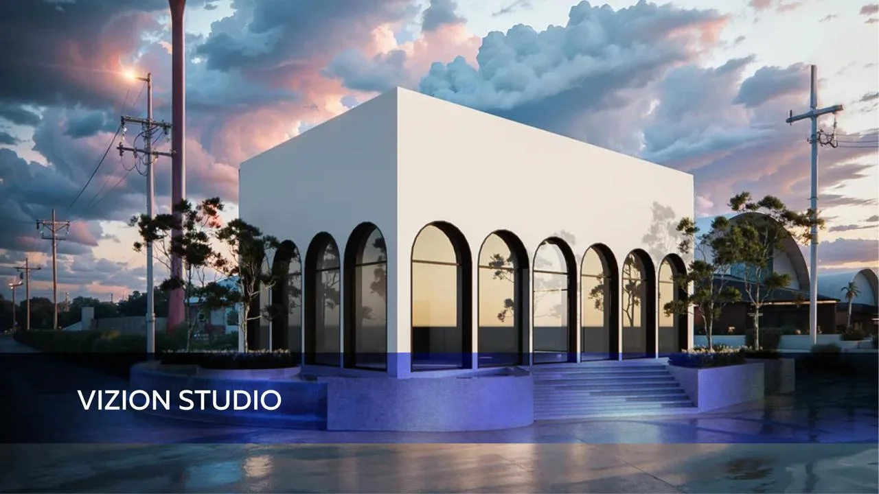 Commercial building CGI rendering Commercial architecture visualization created by architectural rendering company