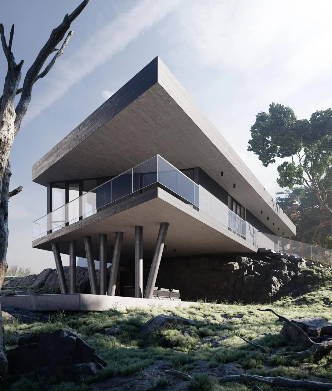 Real Estate Video Marketing: How to Sell Listings and New Developments Faster Vertical CGI render of a contemporary villa formatted for real estate social media video