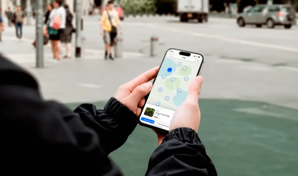 Escape travel app stay detail screen design