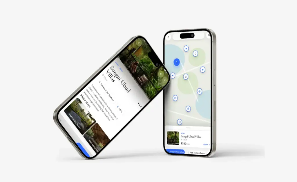 Escape travel app mockup used for App Store and marketing