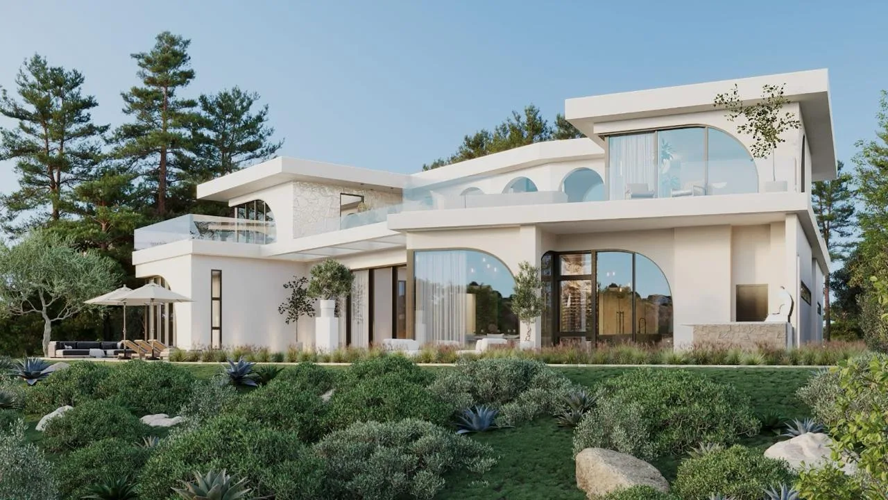 3D Rendering vs Photography: Which Is Right for Your Project? Photorealistic 3D exterior rendering of a luxury villa shown at its best