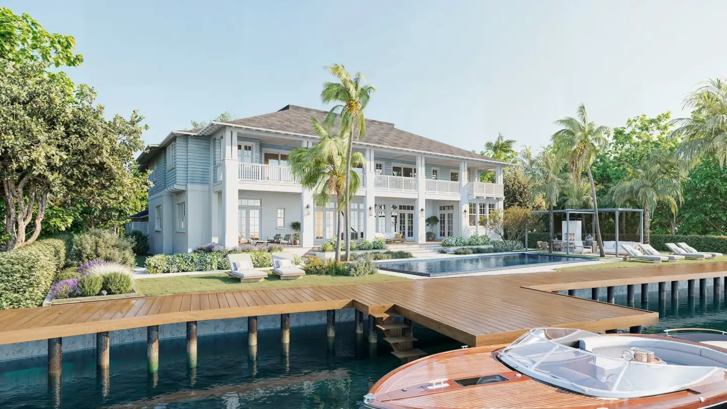 SEO for Architects: How to Get Your Firm Found Online 3D architectural rendering of a luxury waterfront villa