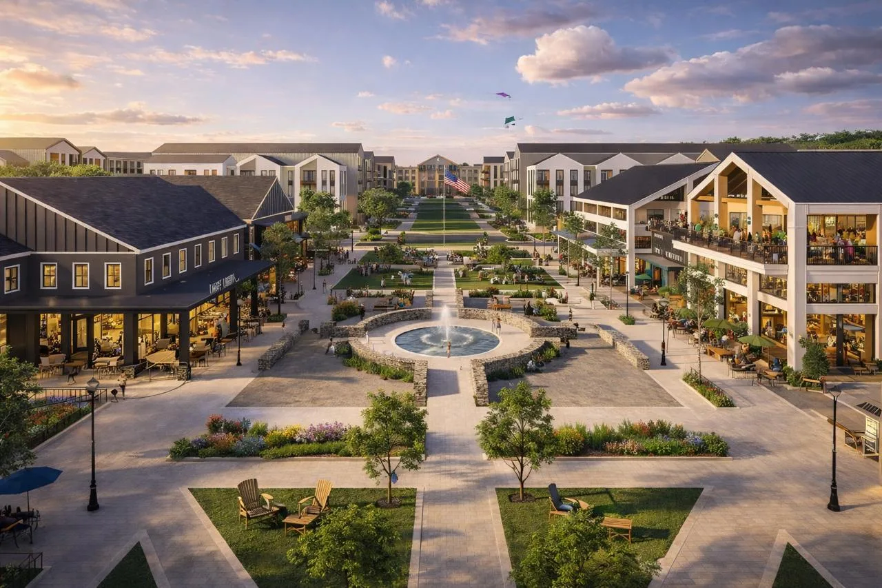 Urban masterplan by top 3D rendering companies in London, property marketing CGI