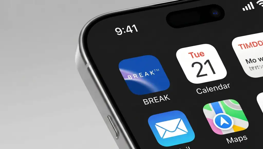 Mobile app splash and brand screen expressing the product identity