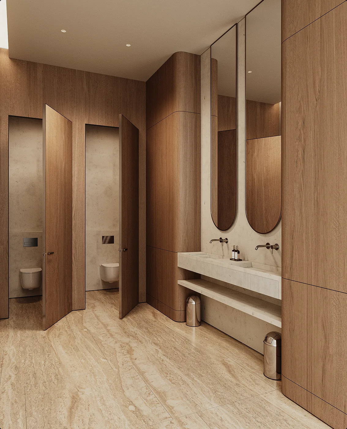Office interior visualization of a meeting space with refined detailing
