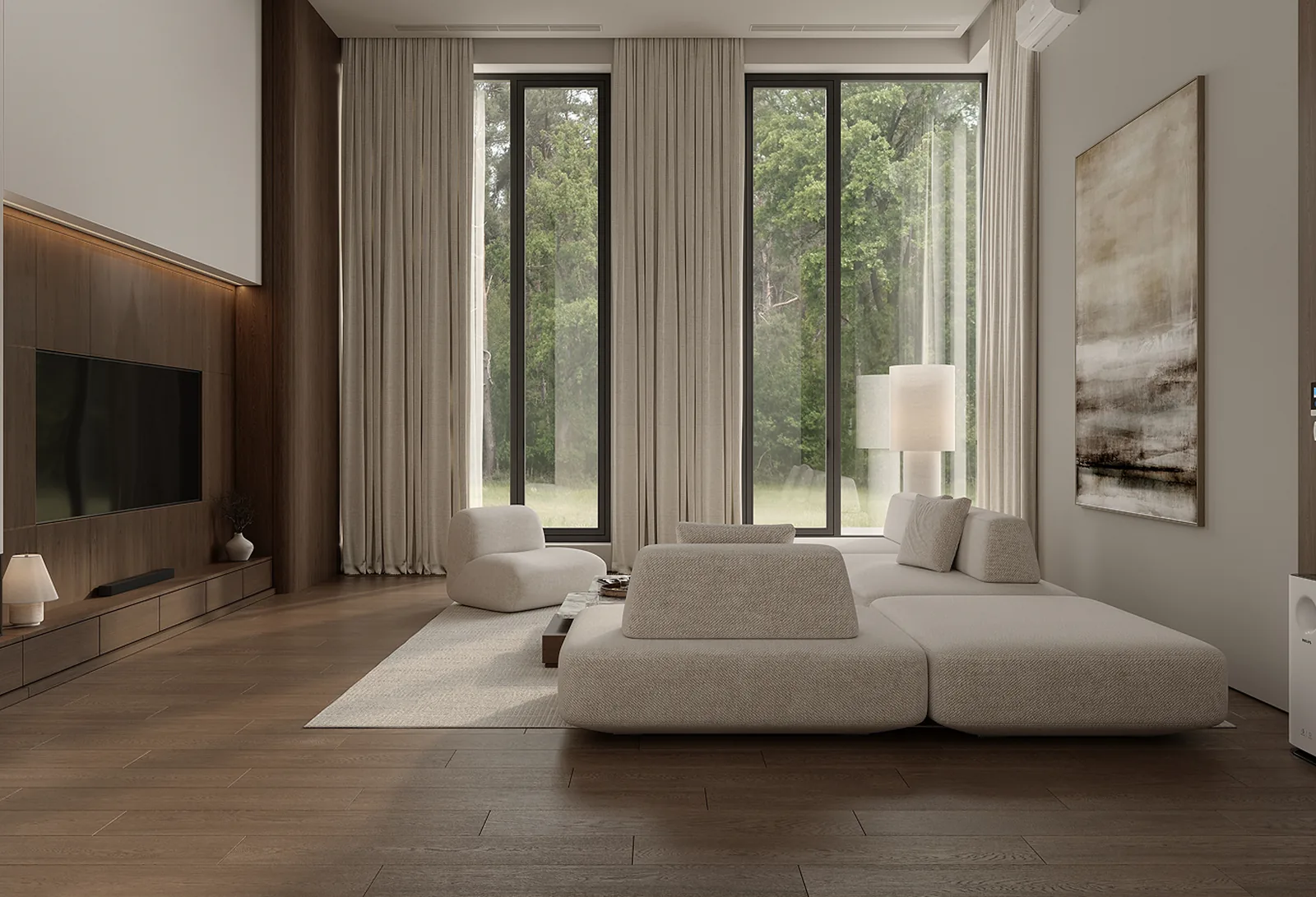Tour virtual 360 inmobiliario: qué es, cómo funciona y precio Panorama 360 interior de una vivienda renderizada