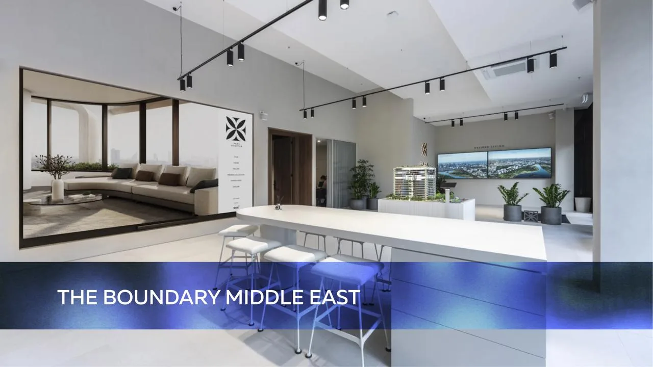 Interior CGI for luxury development Real estate sales gallery interior visualization by architectural rendering studio