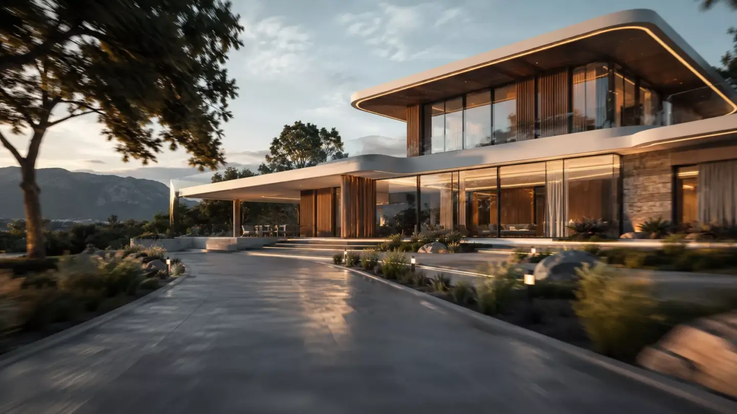 How Long Does 3D Rendering Take? A Studio Timeline Guide Architectural animation render frame of a modern villa showing render compute time