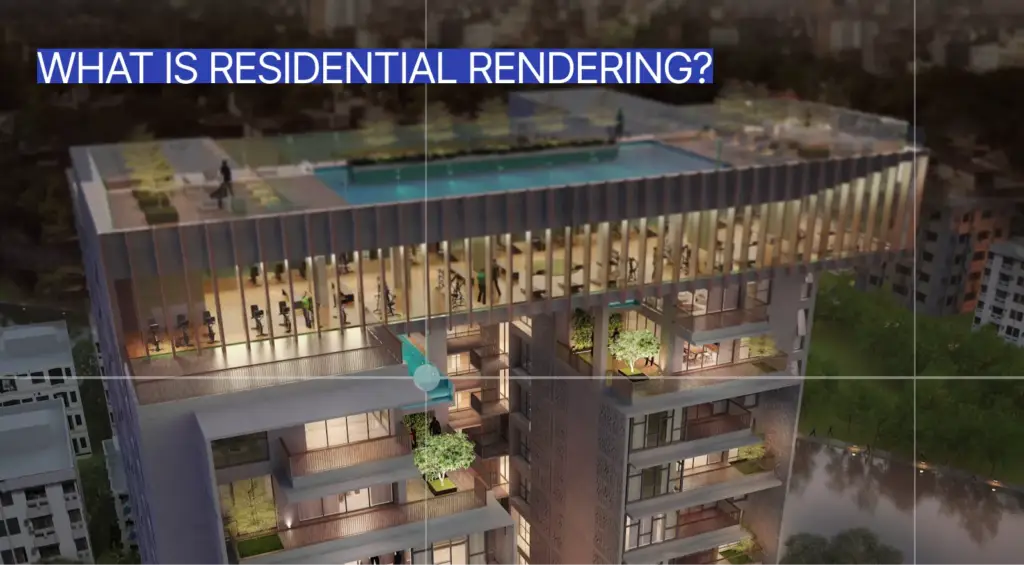 What Is Residential Rendering article cover with a photorealistic home render
