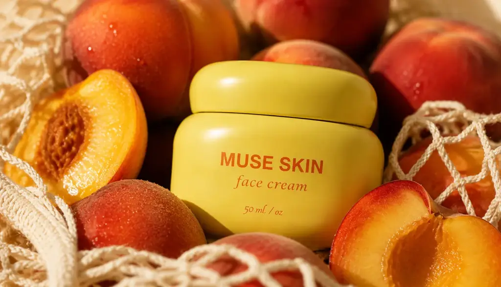 Open face-cream jar revealing the rich cream texture, AI product visualization.
